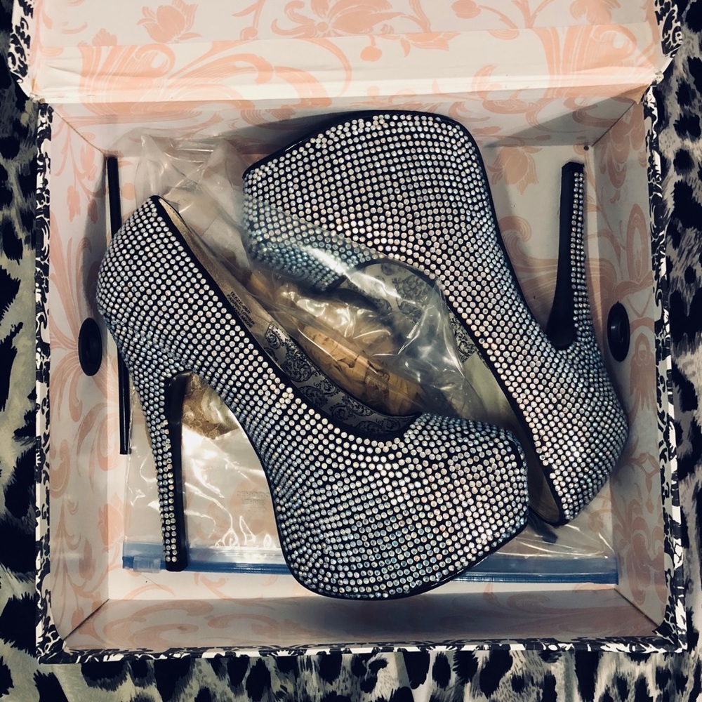 Bordello Rhinestone Heels